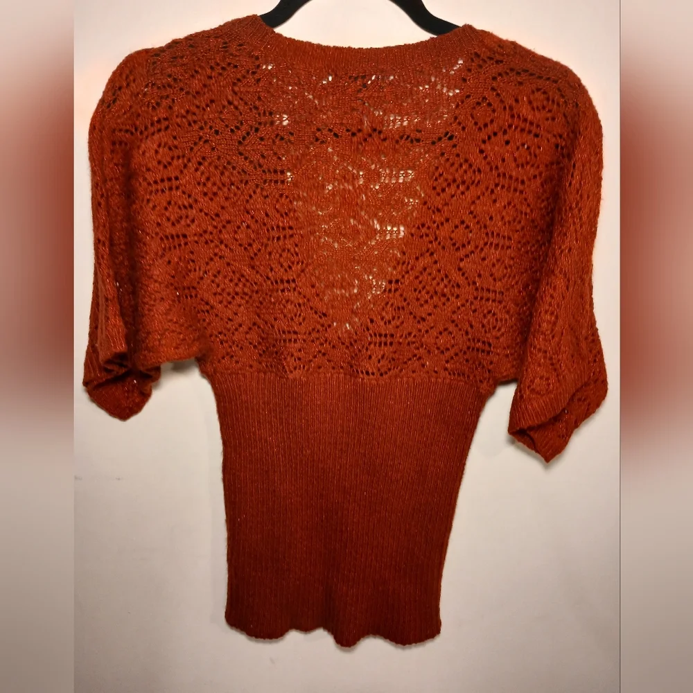a.n.a Women's Rust V-Neck Sweater - Picture 6 of 11